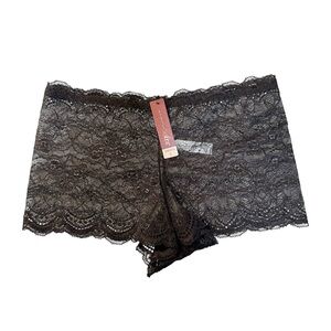 4/$24 Sofra Sexy Black Sheer Lace‎ Panties